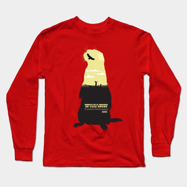 Black-tailed Prairie Dog Long Sleeve T-Shirt by ProcyonidaeCreative